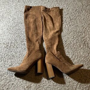 Forever 21 Tan Over the Knee Boots, size 8, used, brown